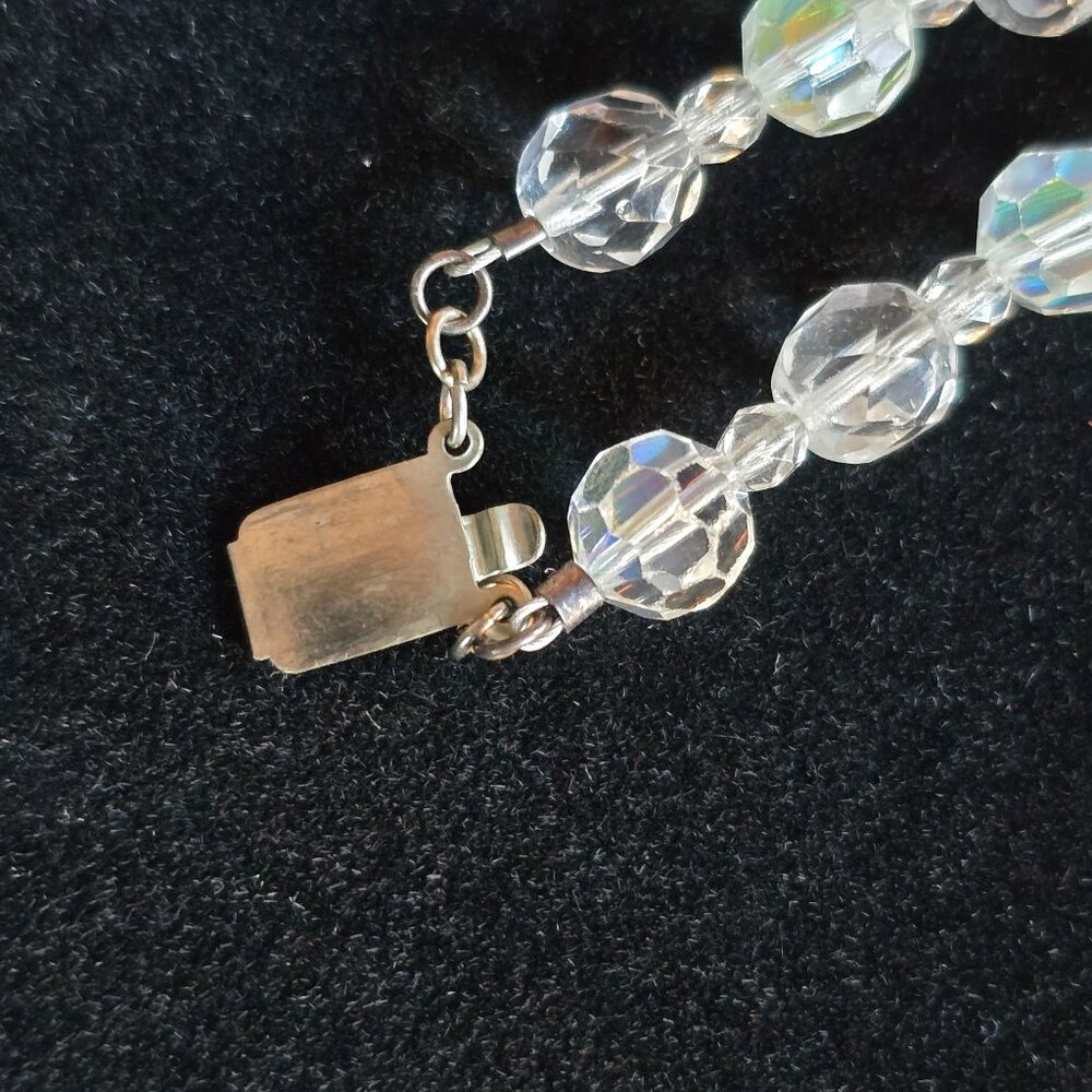 VTG Bergere AB Crystal Double Strand Bracelet 7" Decorative Box Clasp - Picture 4 of 5
